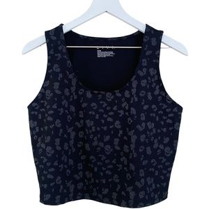 PLUS Lane Bryant NEW Livi Black Animal Print Athletic Spots Bra Tank Size 1X